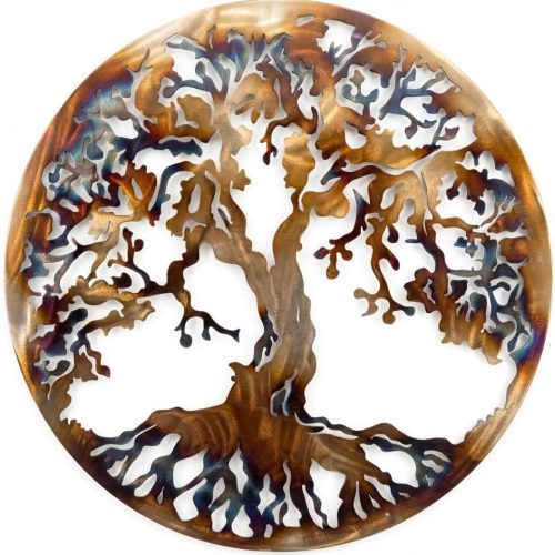 Tree of Life Round Metal Wall Art 36 Inch