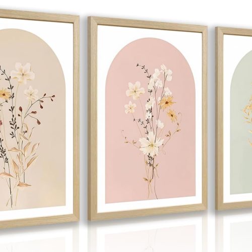 Botanical Wildflower Framed Art Set