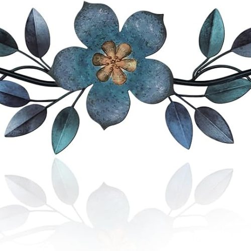 Vintage Metal Flower Scroll Wall Decor for Farmhouse Style