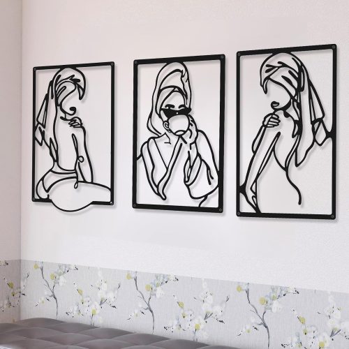 Modern Accent Metal Wall Decor Set of 3