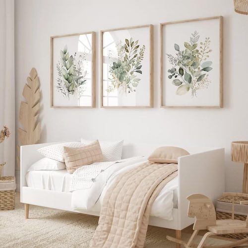 Unframed Botanical Floral Decorative Canvas Wall Art