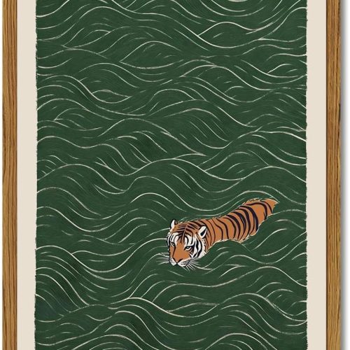 Japanese Tiger Vintage Framed Wall Art