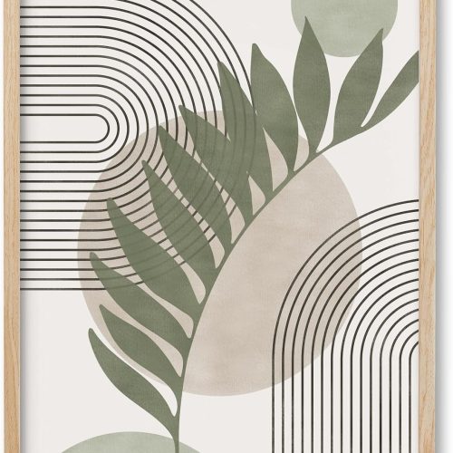 Sage Green Leaf Botanical Framed Wall Art