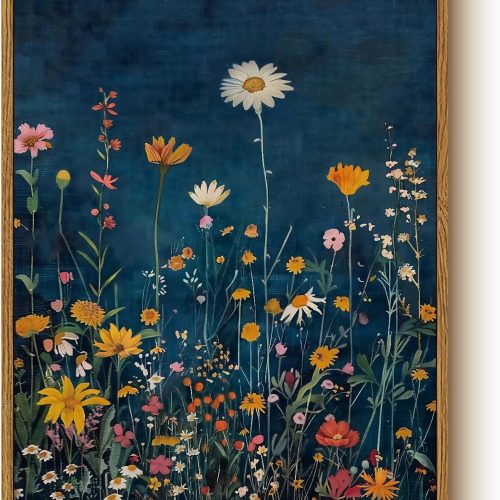 Wildflower Meadow Framed Canvas Wall Art
